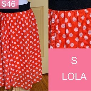 Red with white polka dots